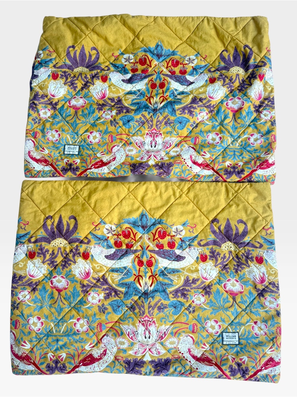 William Morris Pillowcase Shams (set of 2) Strawberry Thief - Standard